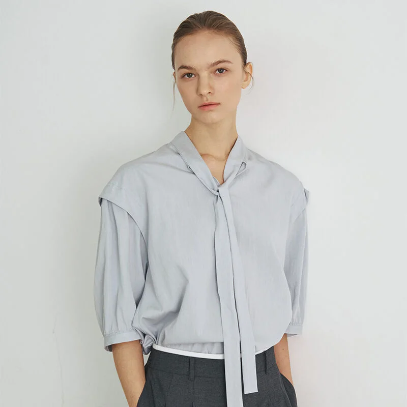 綁帶 雪紡衫_YC4SS12