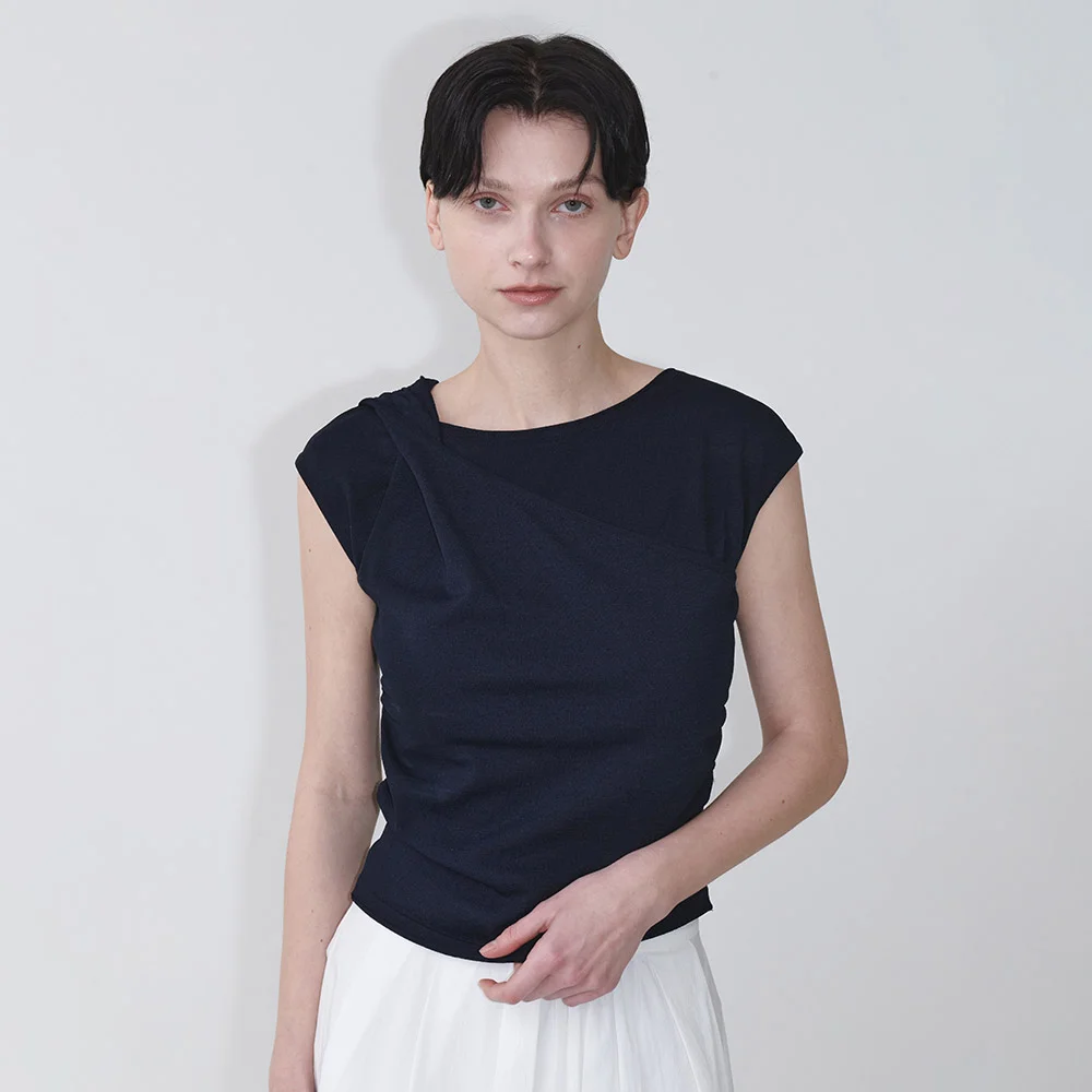 Twisted Layered Sleeveless Knit Top SK5MP240_3color