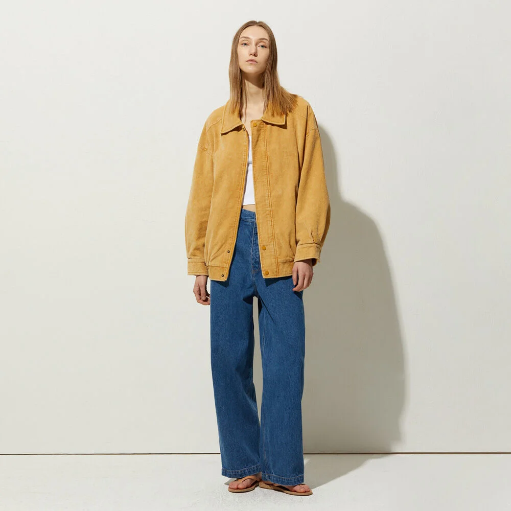 465-1 WASHING CORDUROY JUMPER_CAMEL