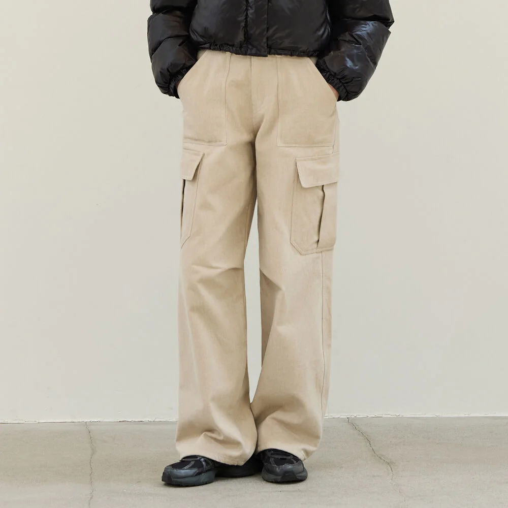W1106 CARGO WIDE PANTS(3COLORS)