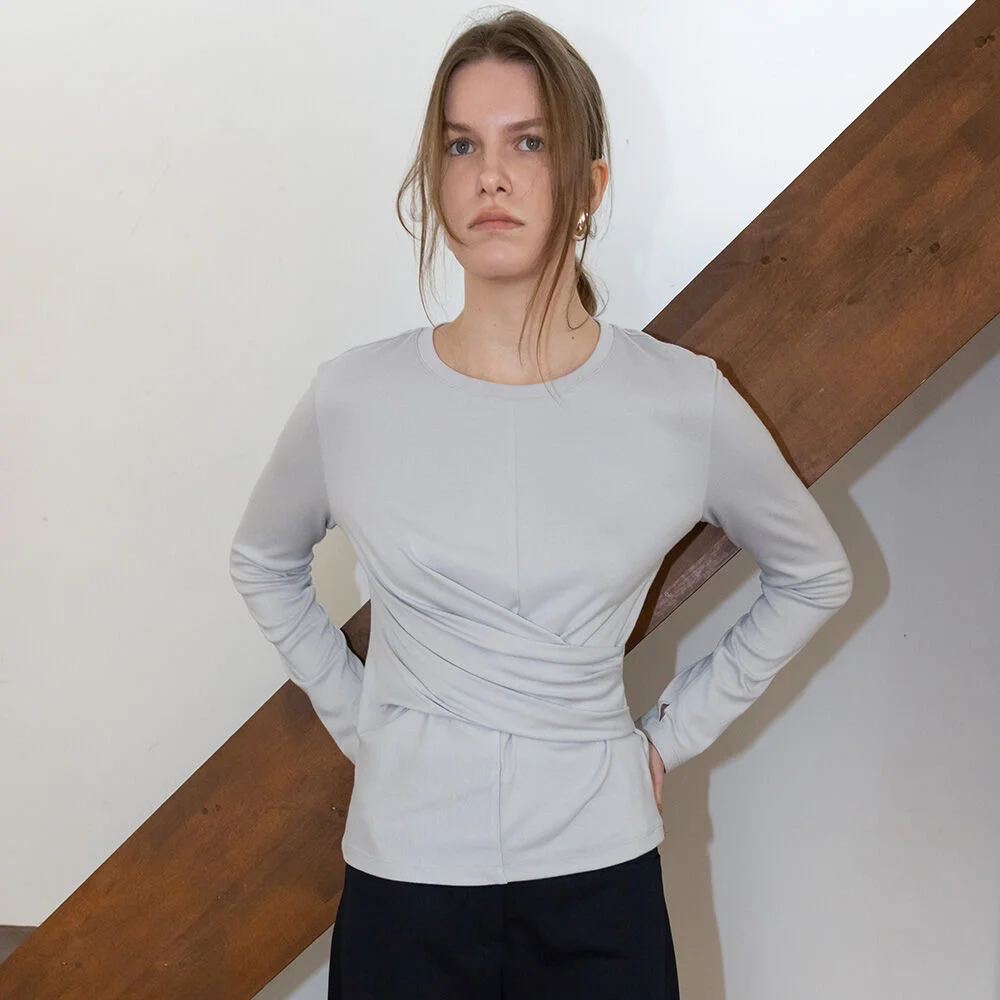 Wrap Tuck Detail T-shirt SW6SE644_2color