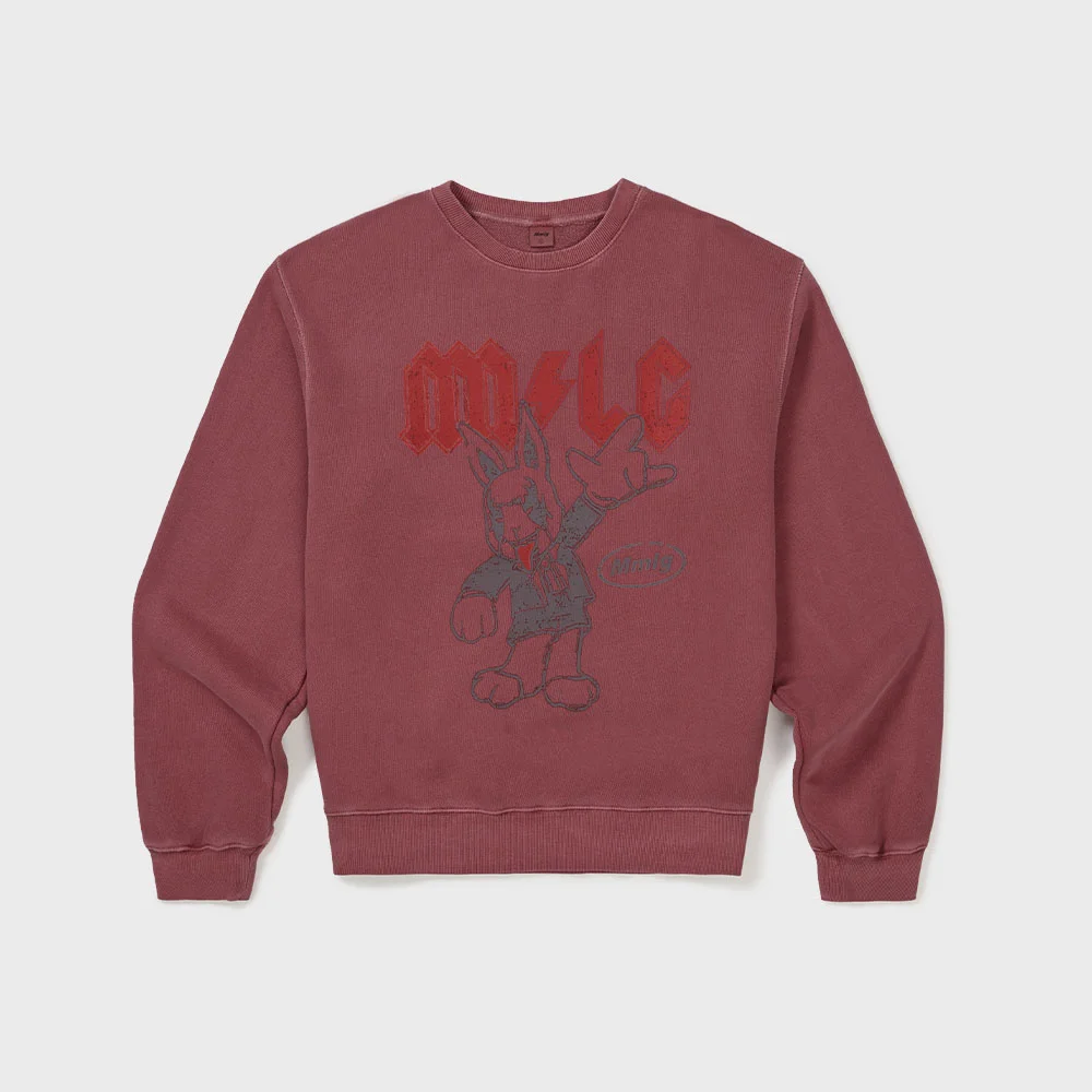 DYED MELGE ROCK SWEAT (RED)