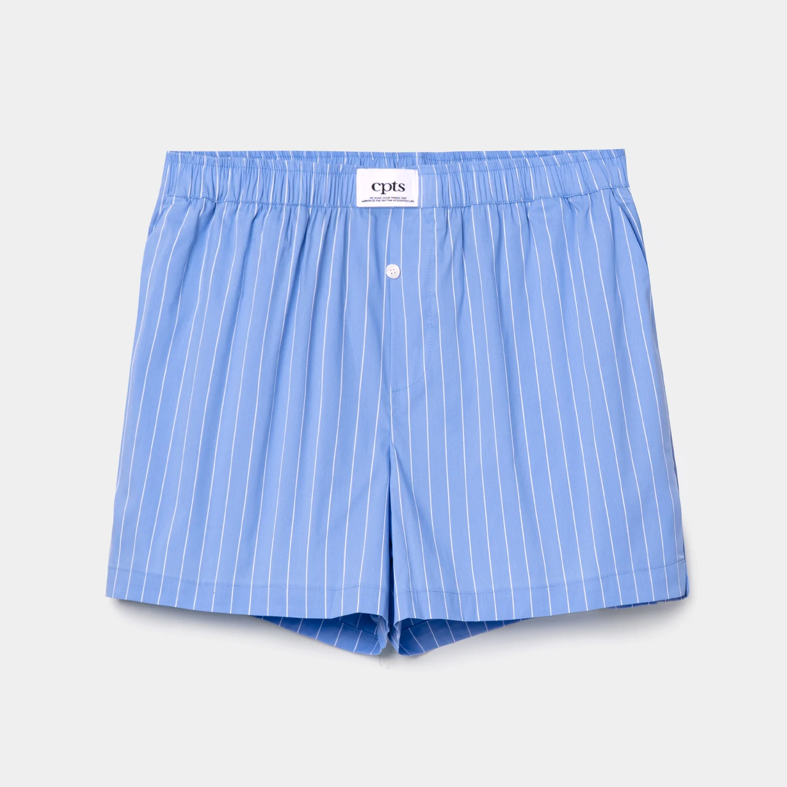 UNISEX LABEL TRUNK SHORTS_BLUE