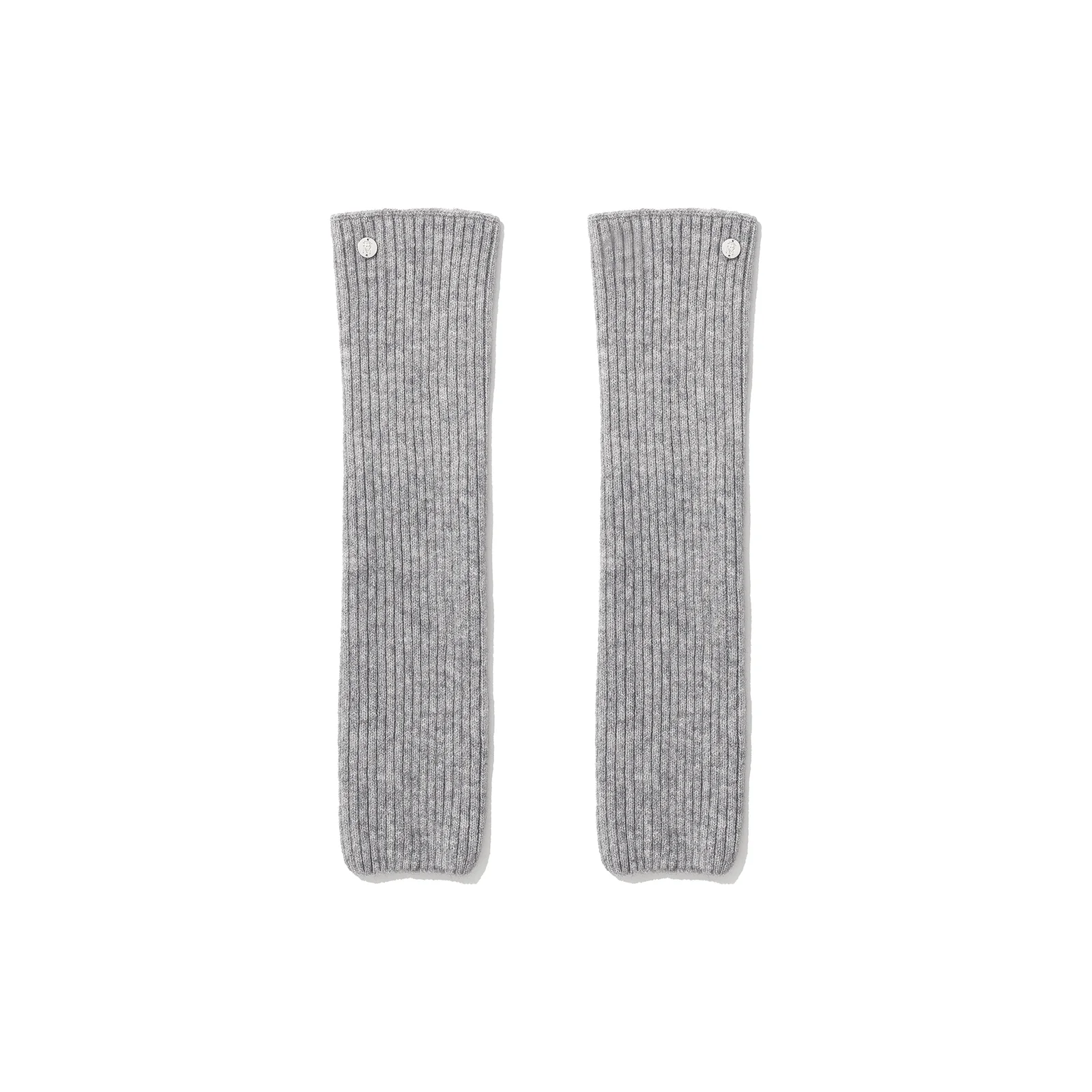 BUTTON POINTED RIBBED LEG WARMER_MELANGE