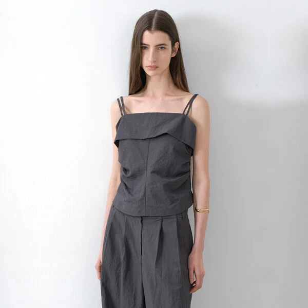 MILA SET-UP SIDE SHIRRING TOP(BL-4333)_2Colors