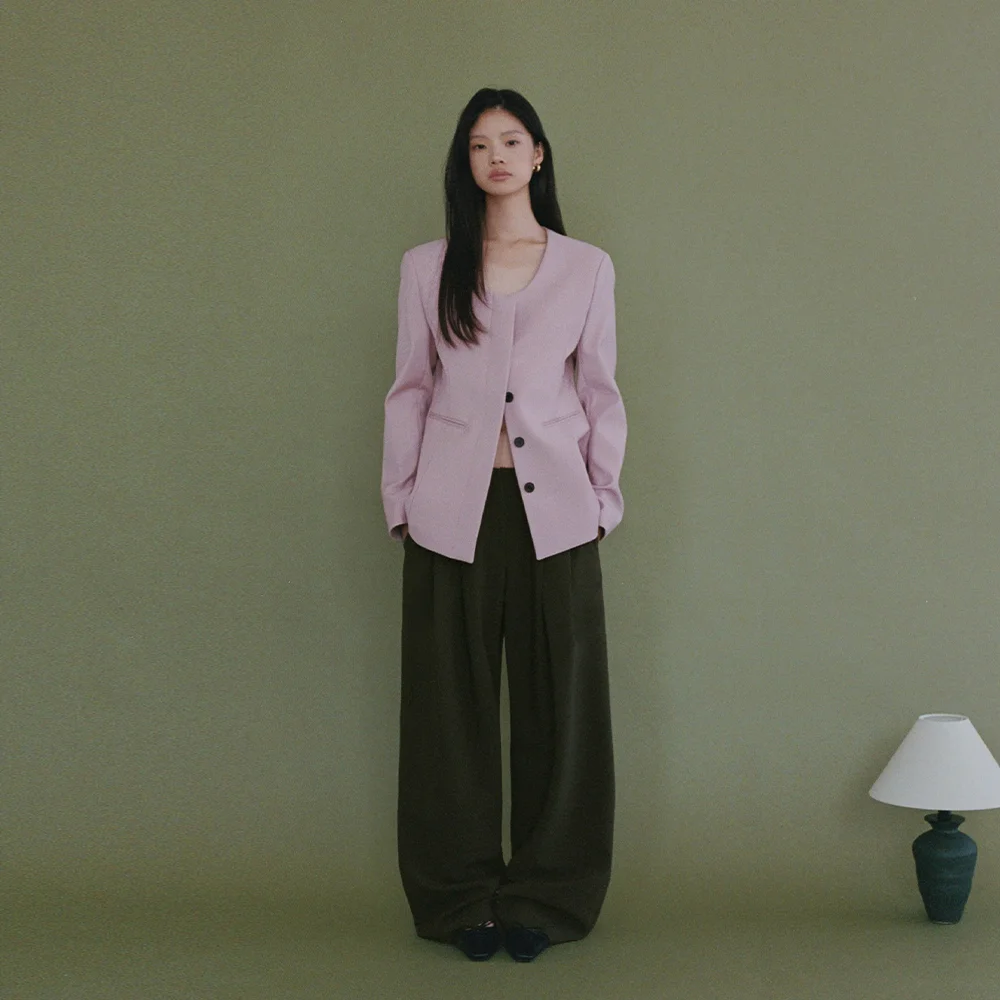 Gave Wool Slacks (Deep Brown)