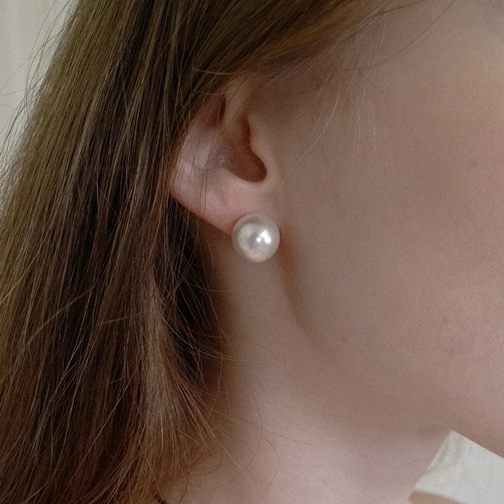 pearl earring 14mm