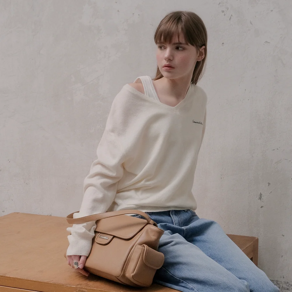 Roe V-Neck Knit - Ivory
