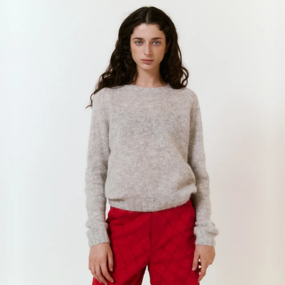 Mago Alpaca Crop Knit (Grey)