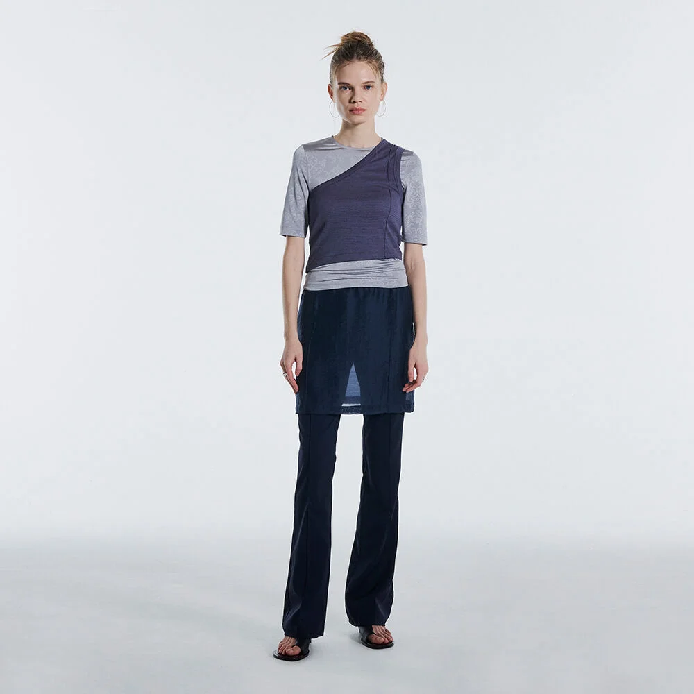 3WAY CHIFFON LAYERED PANTS KS