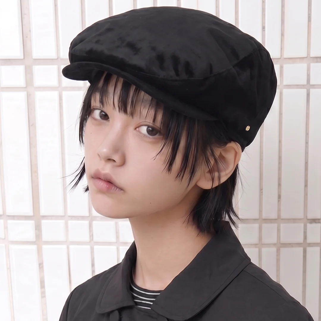 絲絨 秋季 冬季 經典 女裝 帽 獵人帽 DRIVE HUNTING / VELVET / BLACK