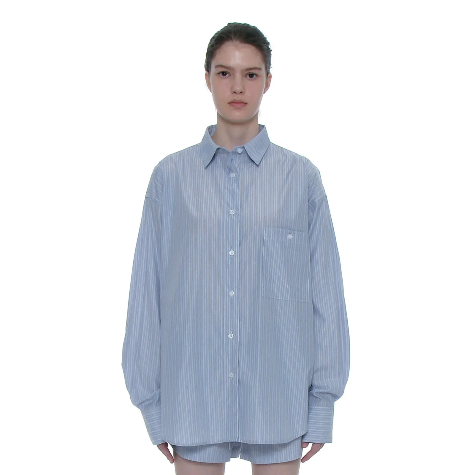 PWC TWIST OVERSIZED SHIRT STRIPE_5COLOR