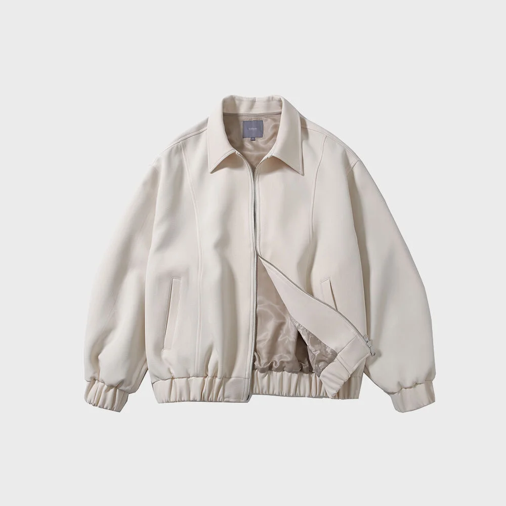 CURVED COLLAR BLOUSON (ECRU)