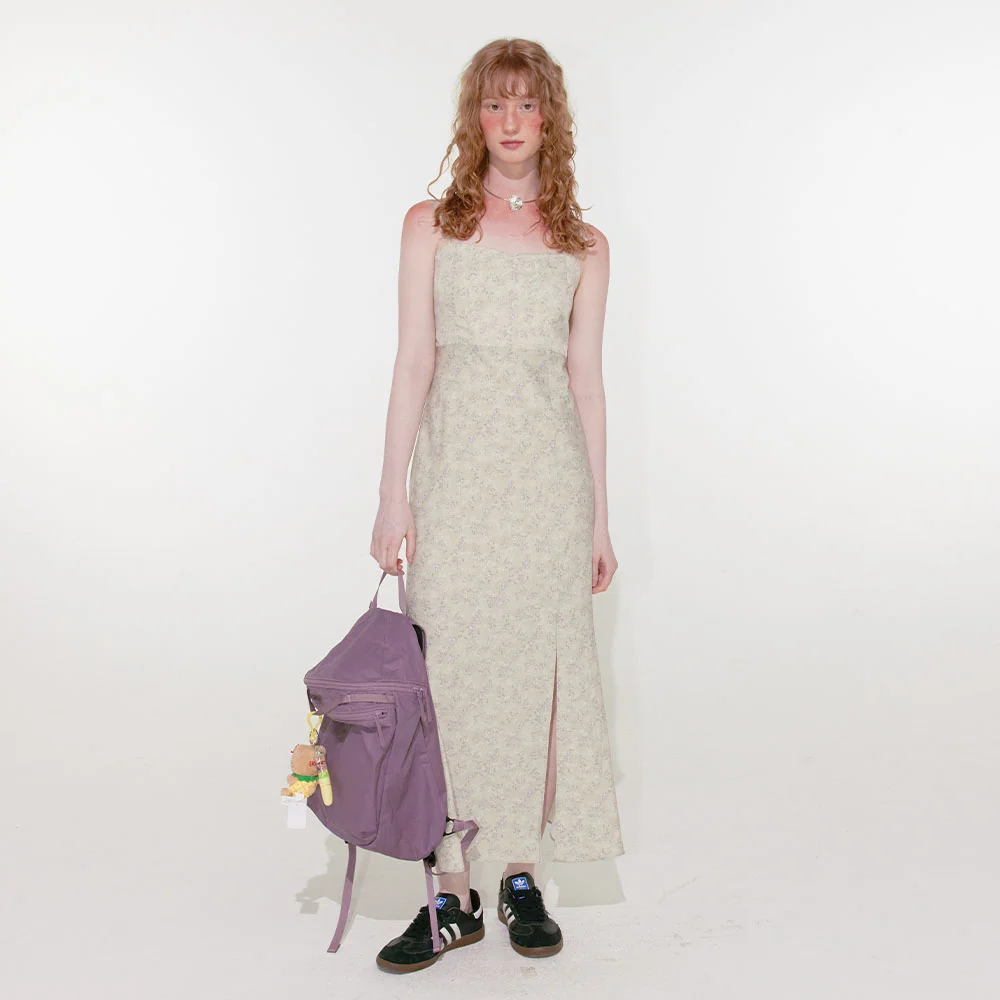 Bitter Long Dress (Scarf Set / Vintage Yellow)