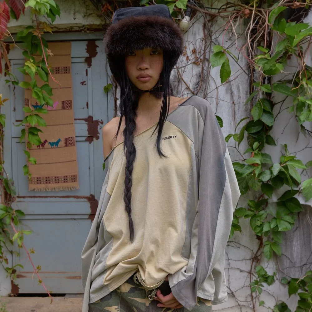 Tri Fade Overfit T-shirt / Khaki