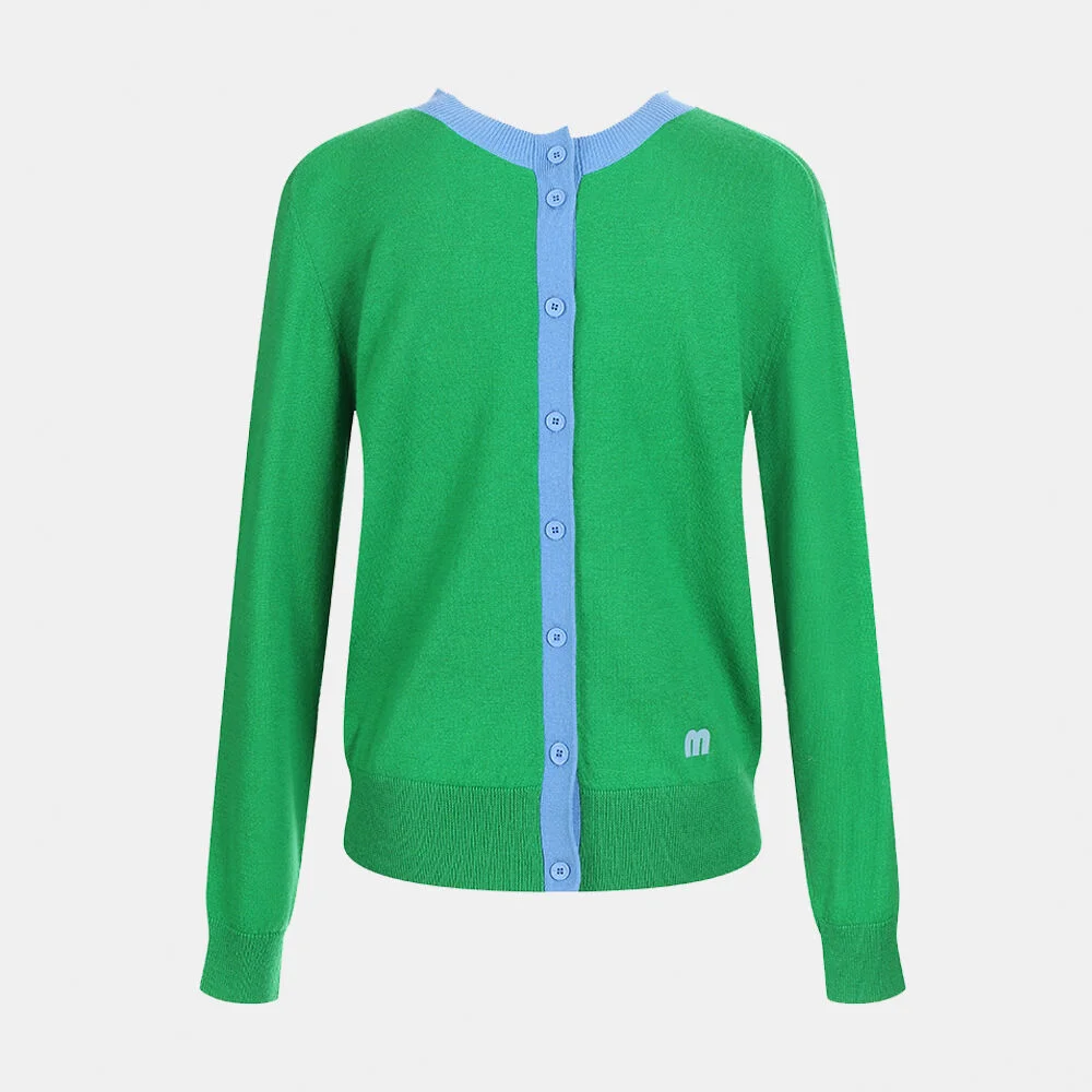 兩穿 開襟外套 (100% fine wool)_green