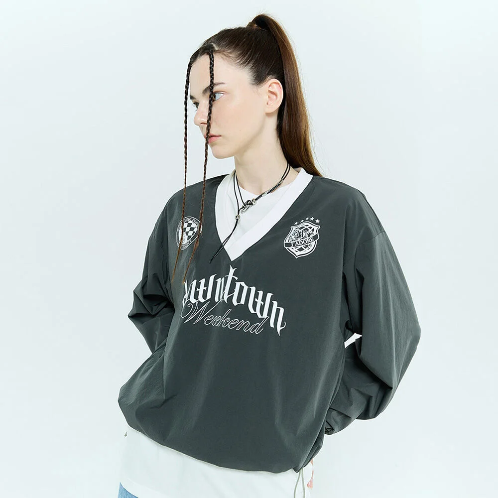 L6 STRING NYLON PULLOVER(CHARCOAL)