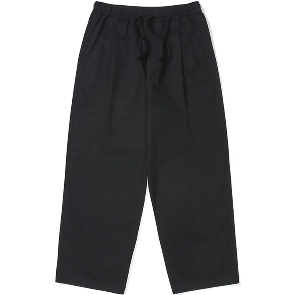 M-LABEL LOOSE-FIT PINTUCK PANTS 黑色