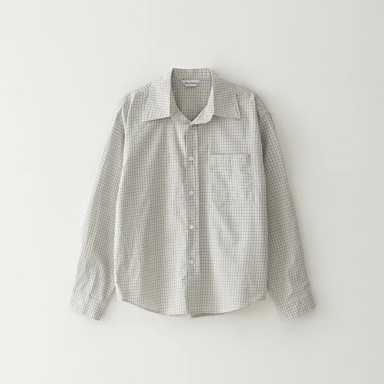 Bluesf plain formal checkered shirt