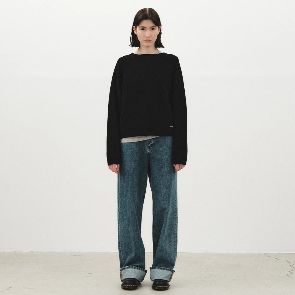 becky loose denim - blue