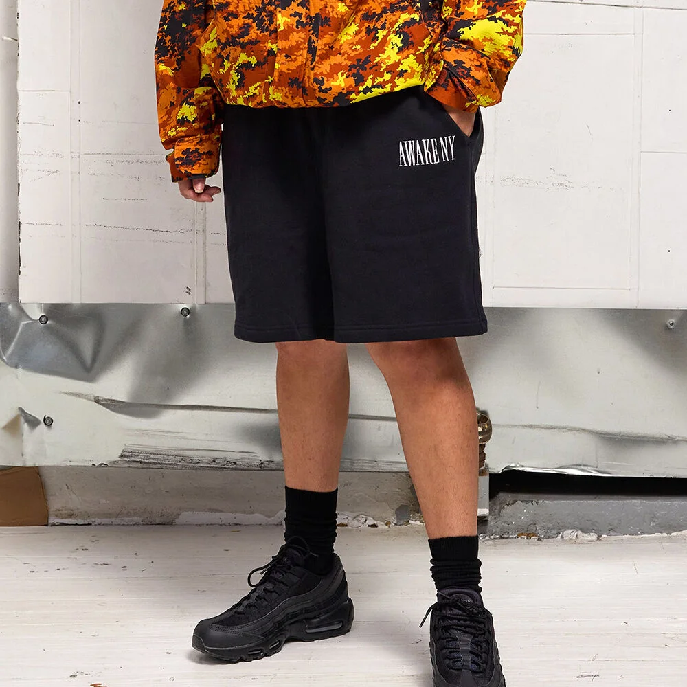 (M) 運動短褲 黑色 AWAKE SWEATSHORT BLACK