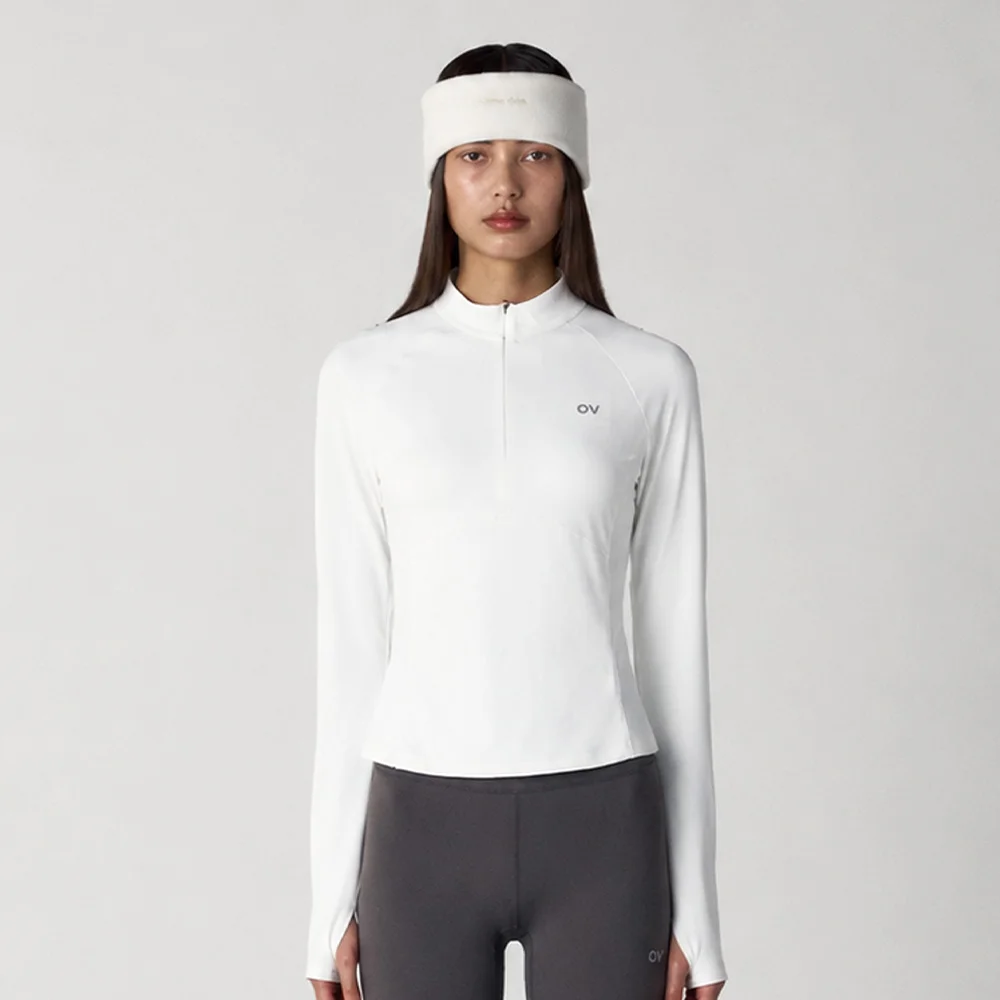 (W)Technol-OV COMFY FLEX HALF ZIP UP (OFF WHITE)