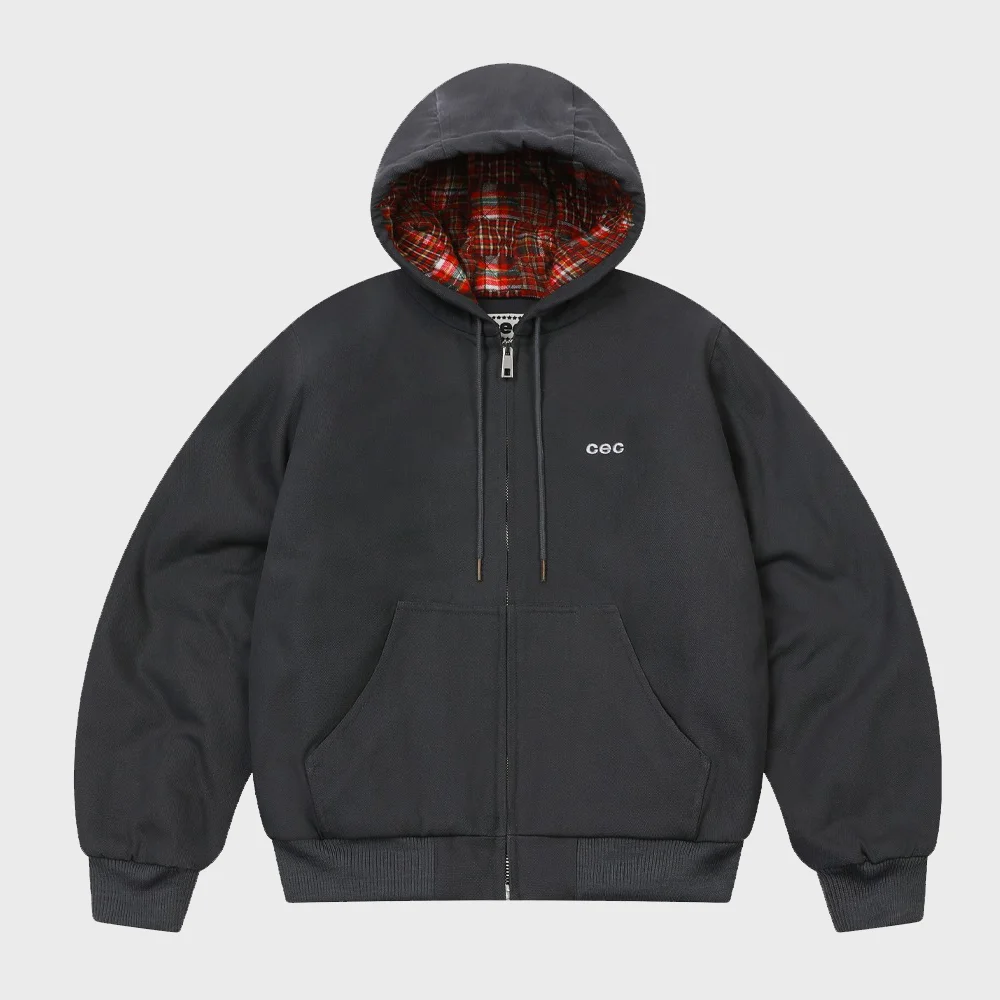 CEC CATION OXFORD WORK ZIP-UP HOODIE(CHARCOAL)
