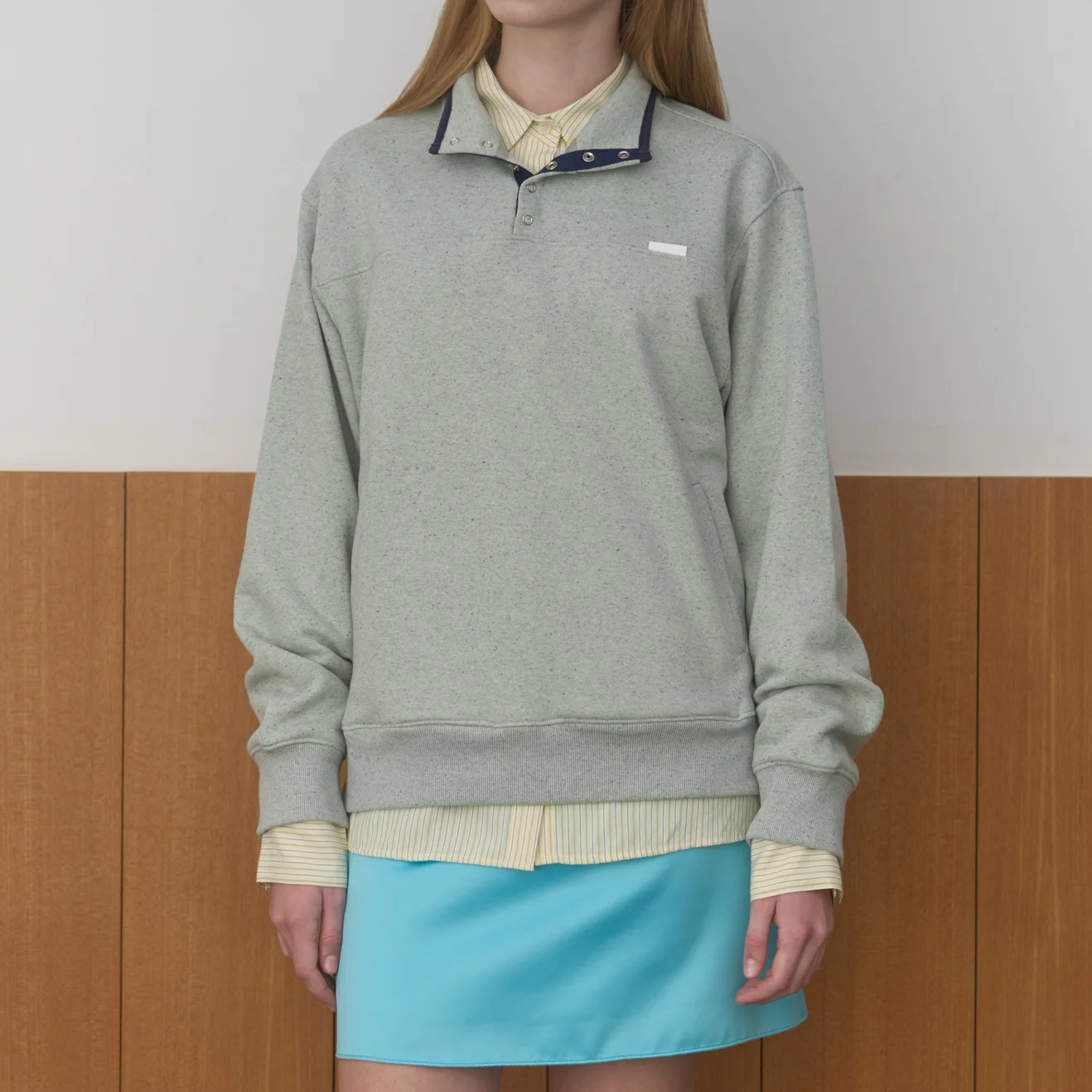 COOKIE & CREAM HALF-ZIP SWEAT_MINT