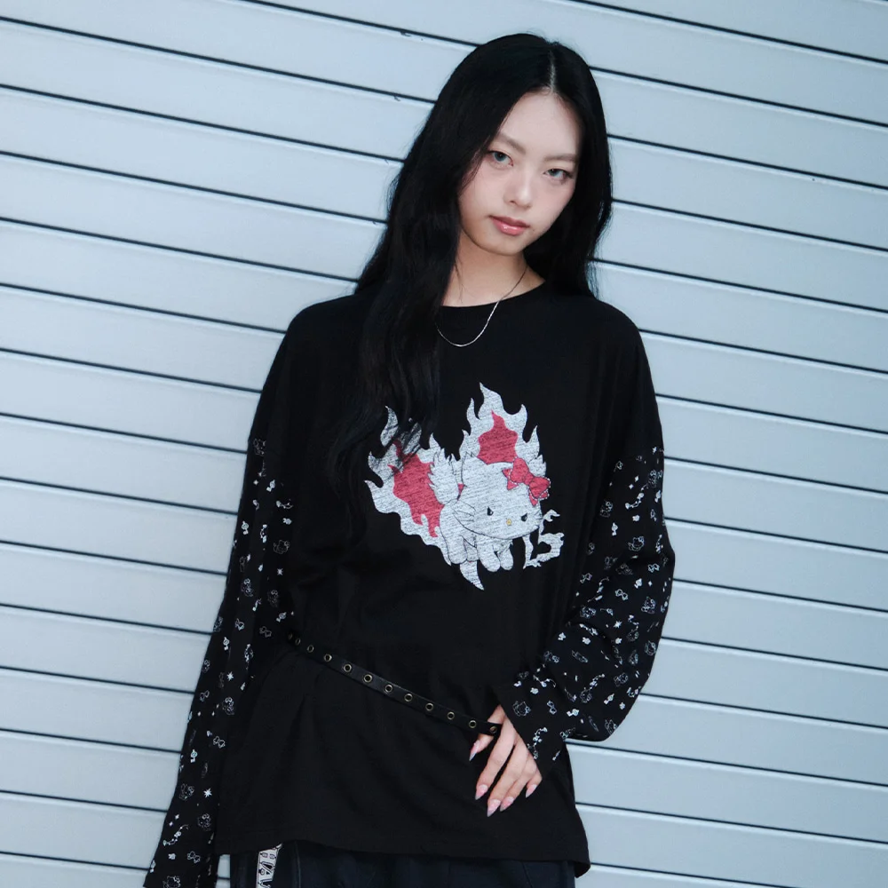 KIRSH X Charmmy Kitty 圖案 寬鬆版型 長 衣袖