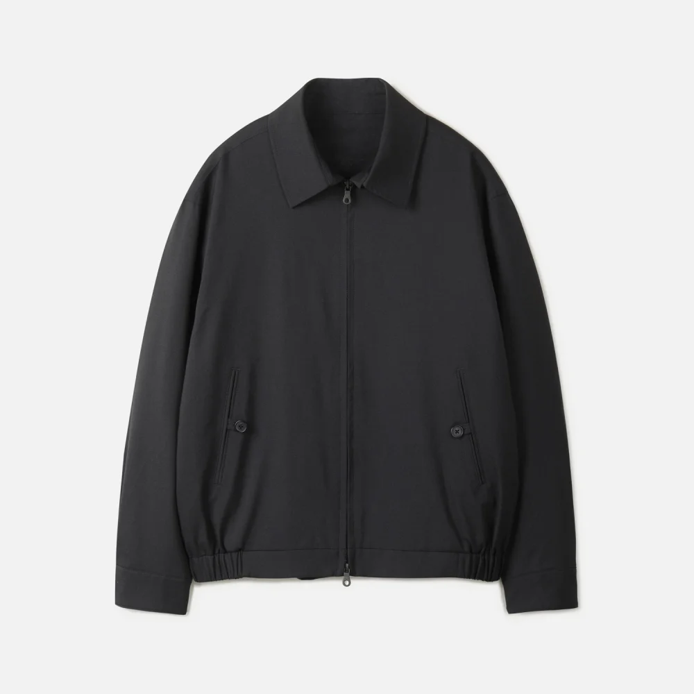 SWING TOP WOOL TAILORED BLOUSON CHARCOAL (247)