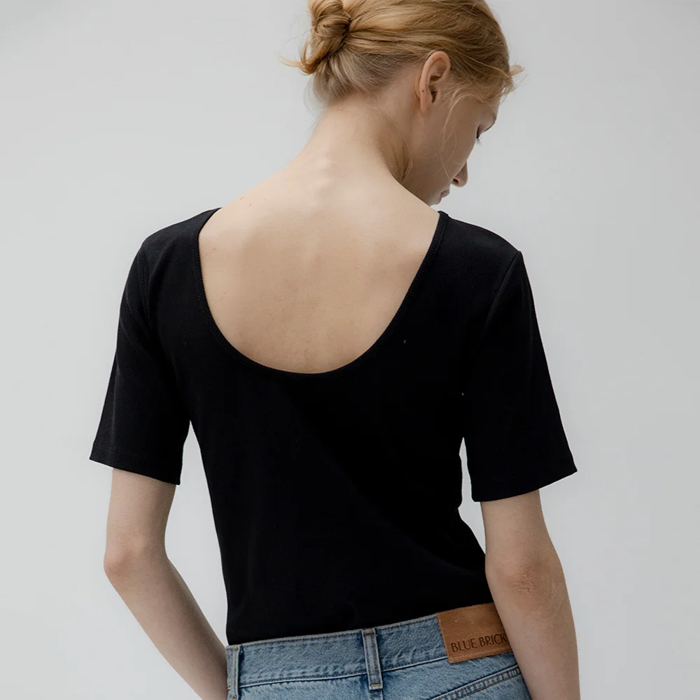 Backless t-shirt (3colors)