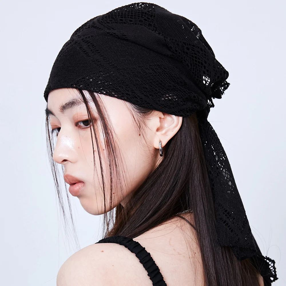 PALMA BLACK SCARF HAT