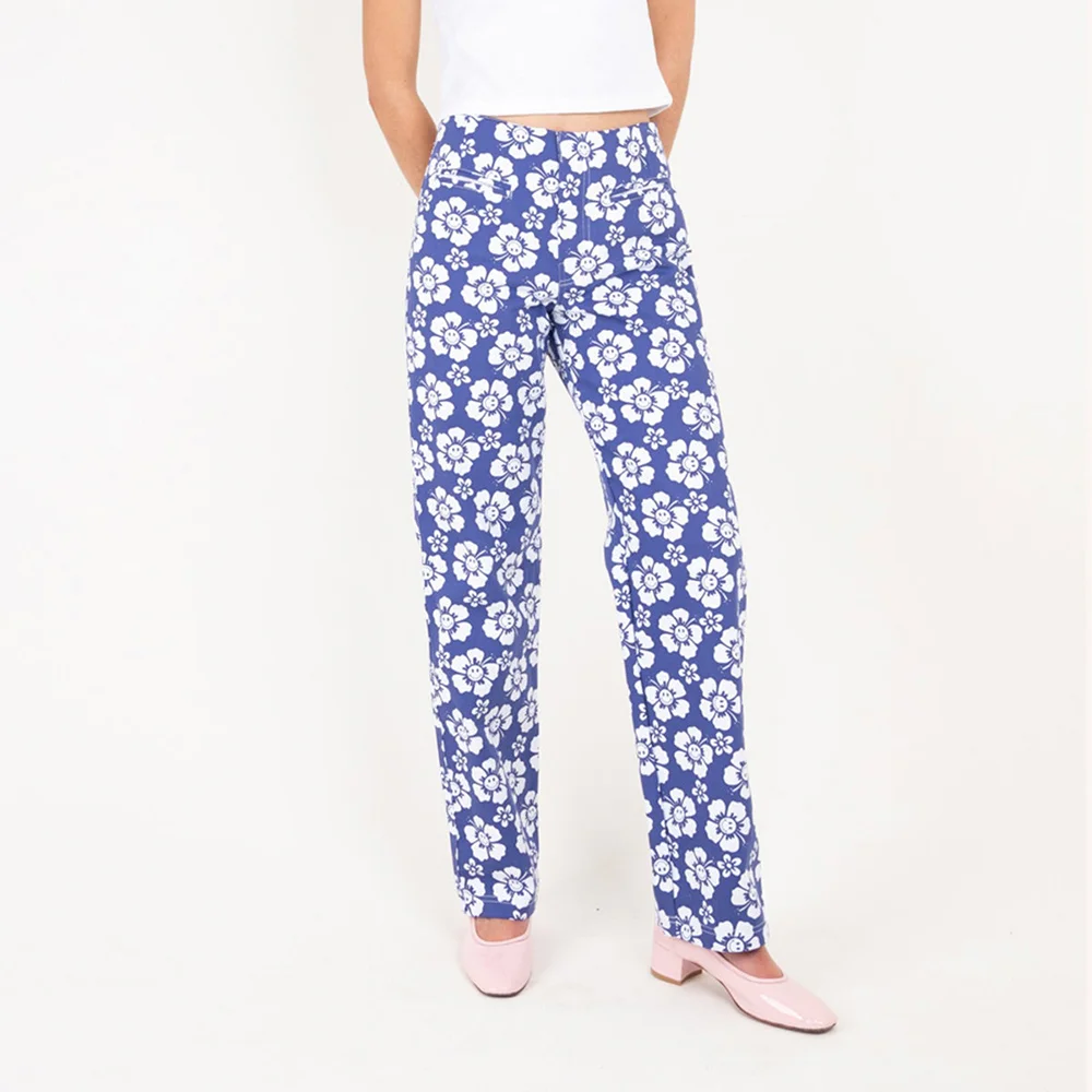 HAPPY HIBISCUS KOKOMO PANT (BLUE/WHITE)