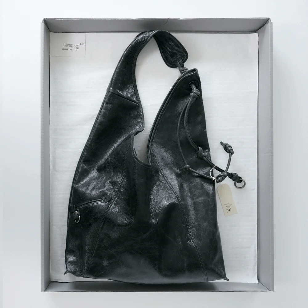 Knotted layer bag(Ash grey)