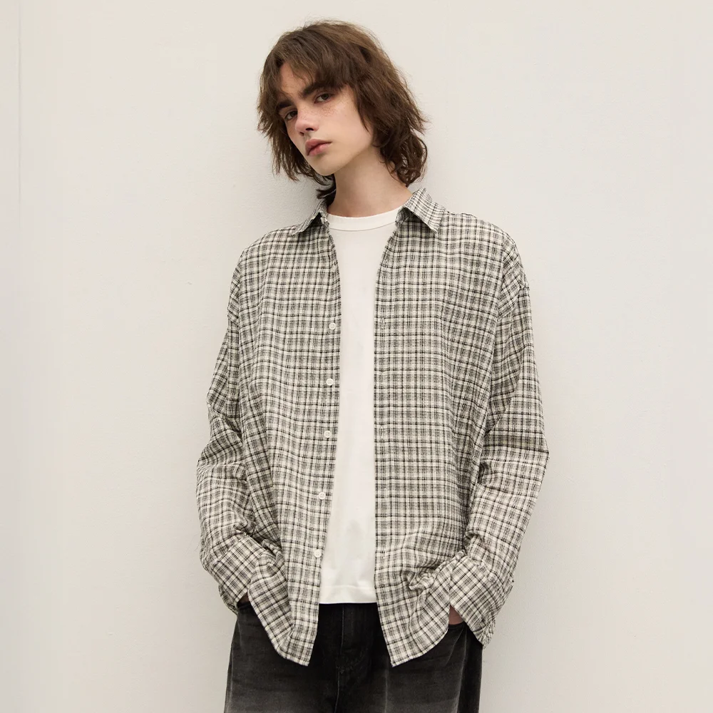 M1066 MOOD CHECK SHIRT_BLACK
