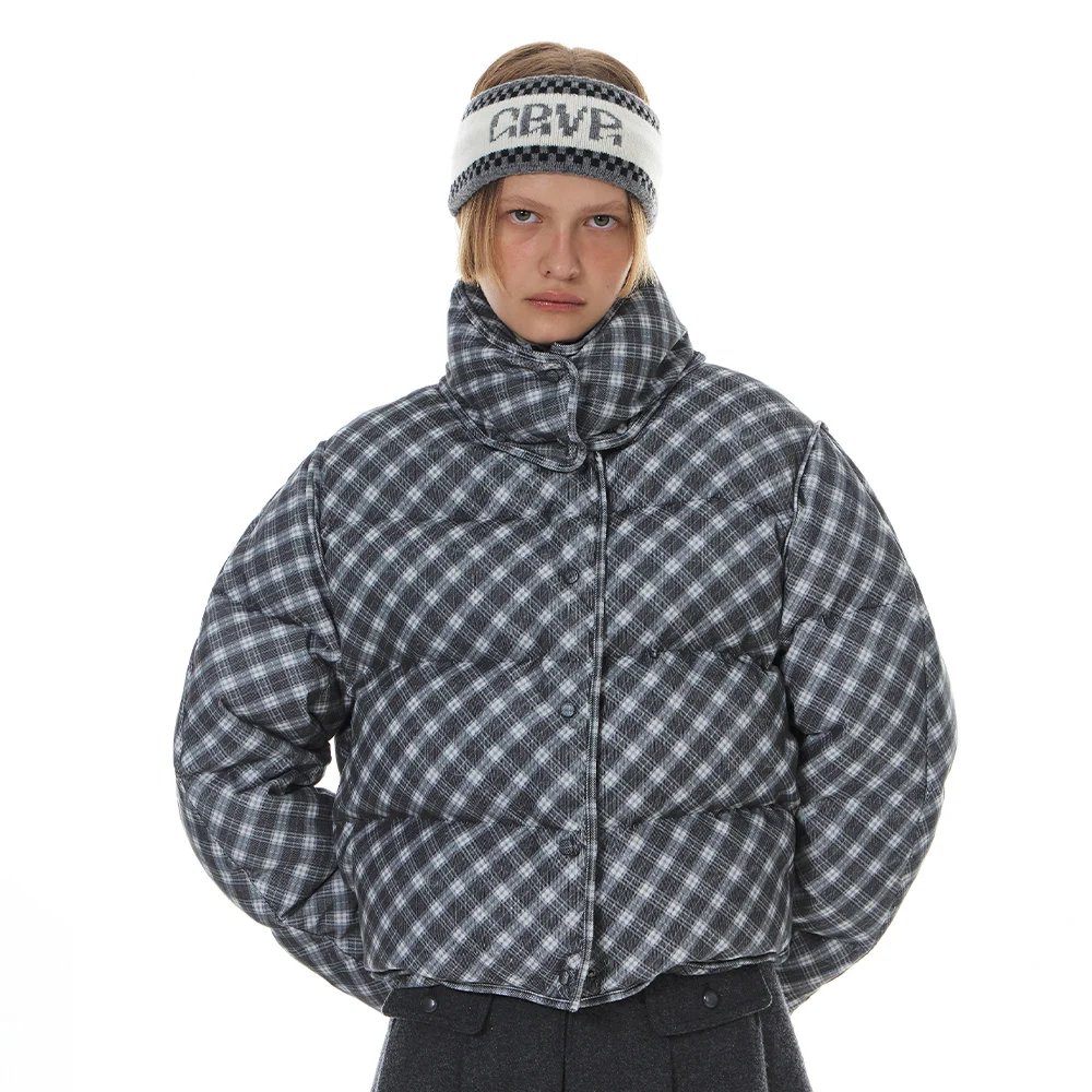GARNI CHECK CORDUROY DOWN JACKET (2COLOR)