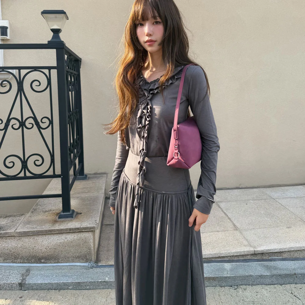 Shirring Jersey Skirt VW6AS960_2color
