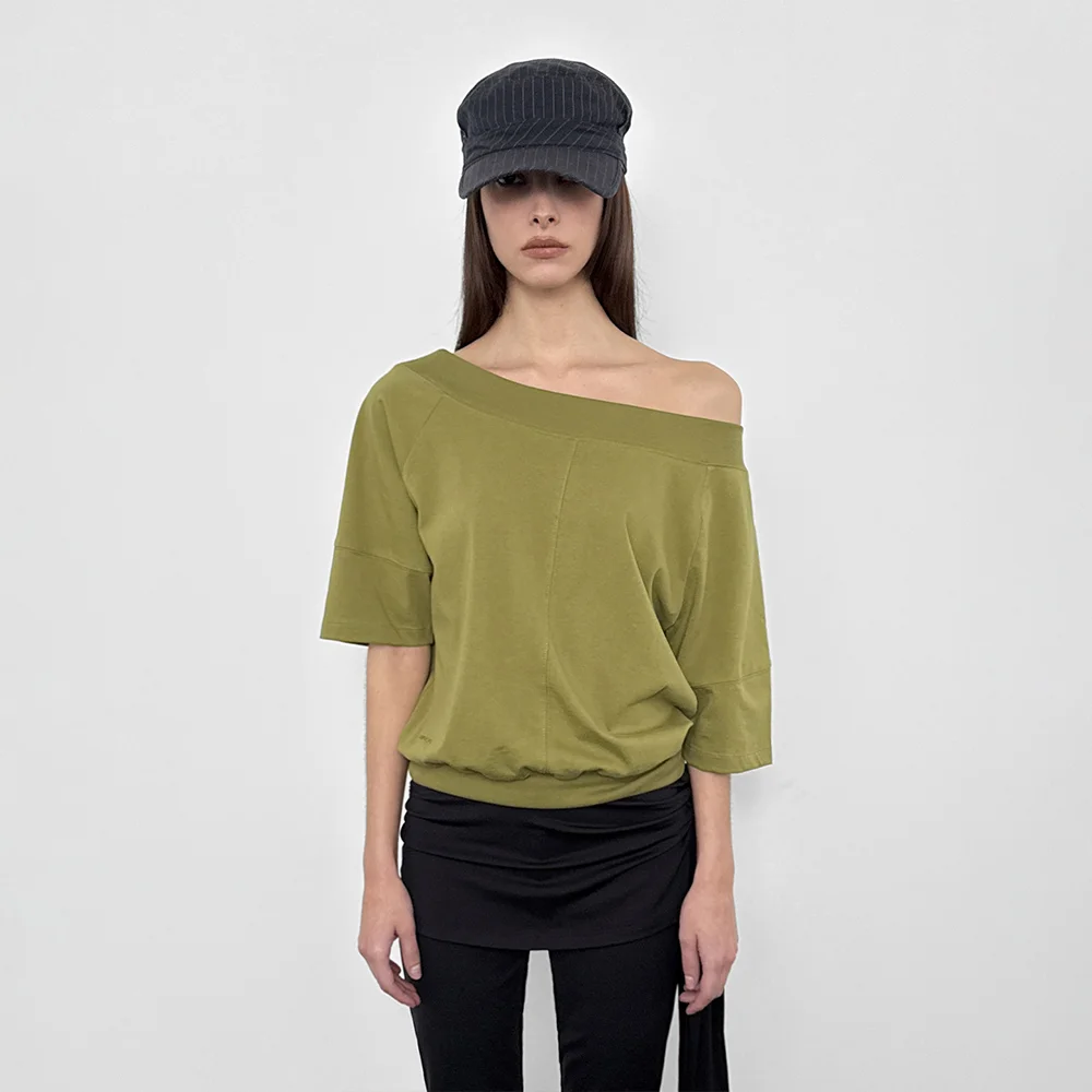 Multi-Neck Tee_Olive