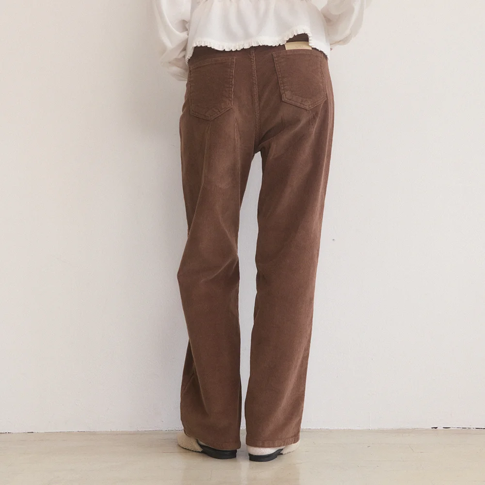 Corduroy straight fit pants - 3color