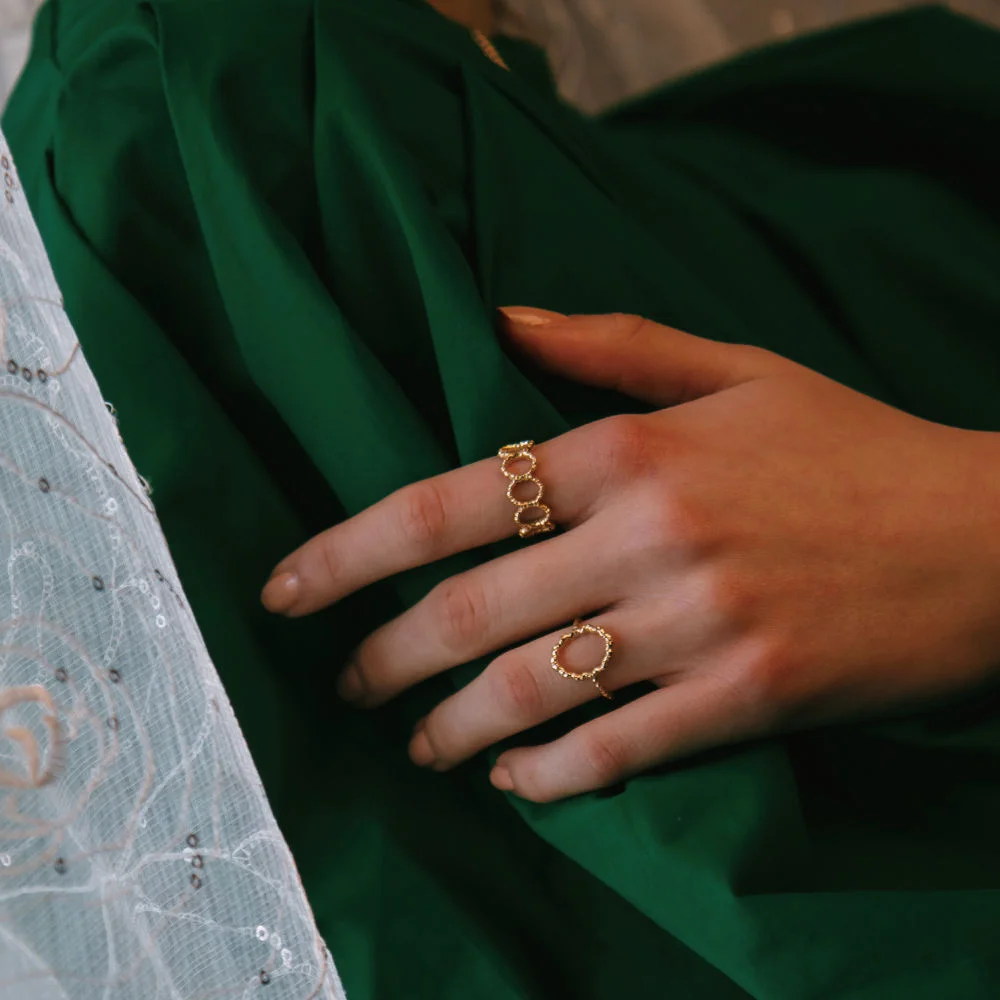 lace frame open ring