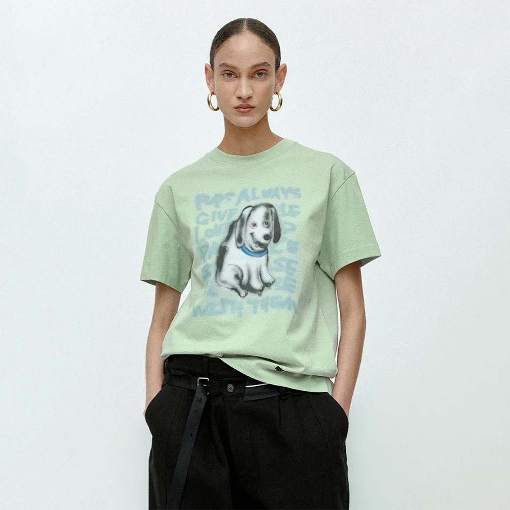 (ESSENTIAL) UNISEX PUPPY T-SHIRT atb1409u(MINT)