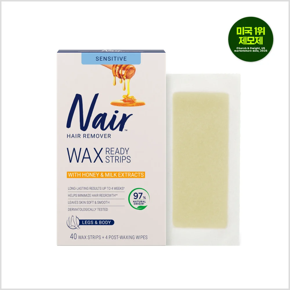 Nair 敏感肌專用 身體脫毛 脫毛蠟紙 蜂蜜&牛奶色 40張+4張