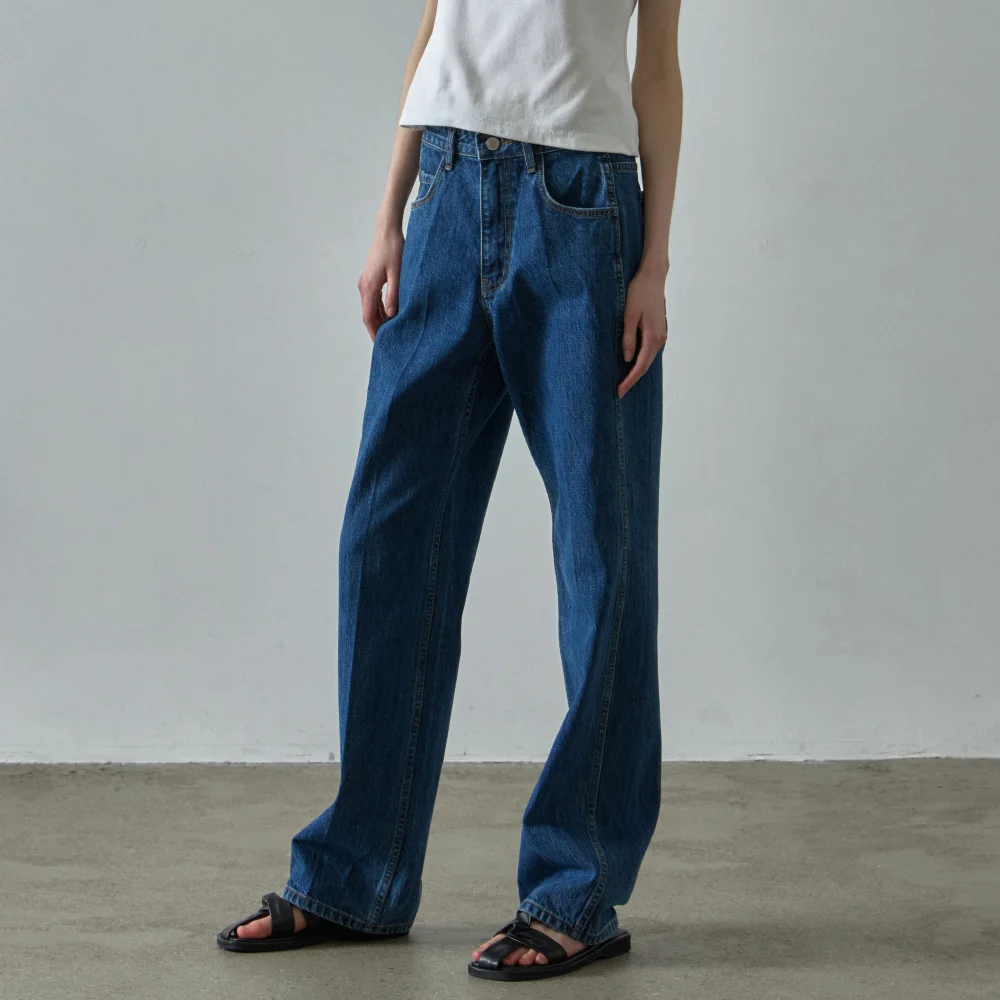 經典 牛仔_mid blue
