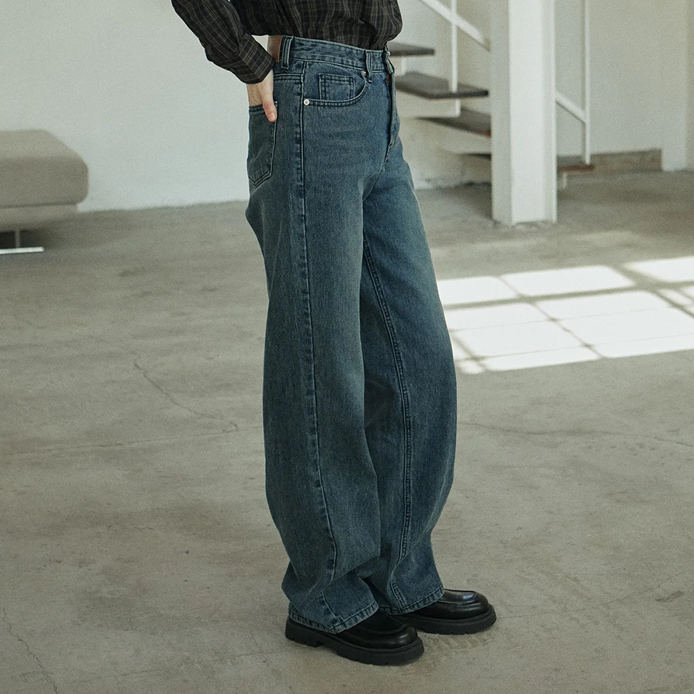 DENIM CORDUROY PANTS_BLUE