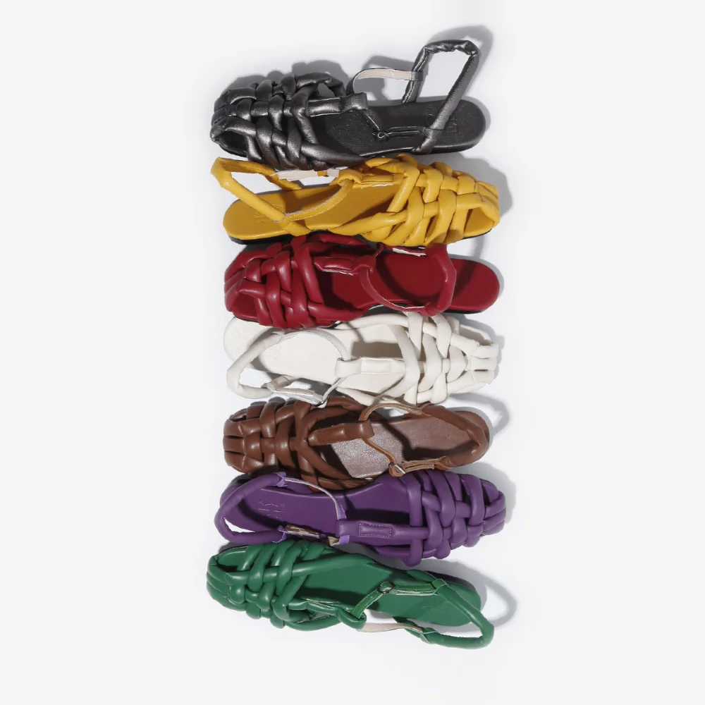 9Colors 手工製 鋪棉 肩帶 Laura 涼鞋 l KM393