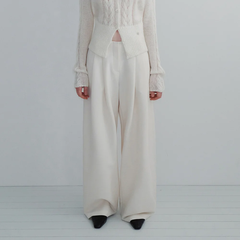 Gave Wool Slacks (Cream)