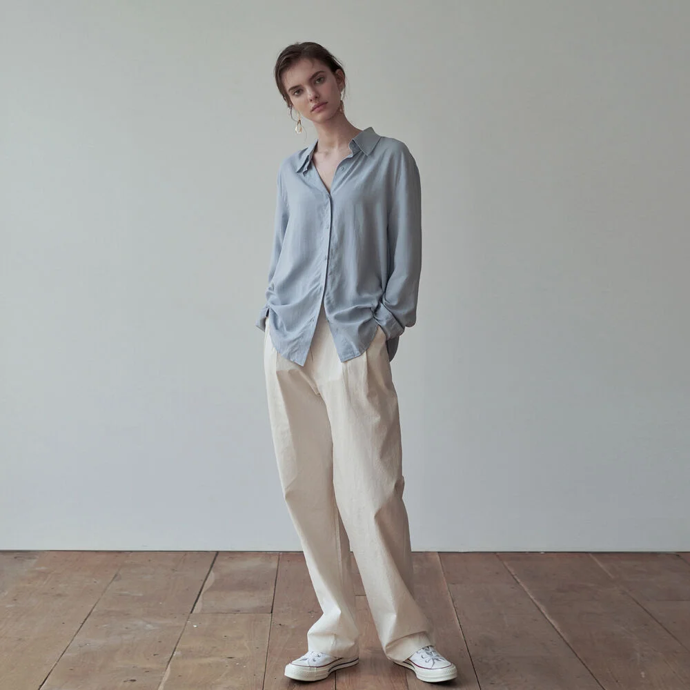 BASIC NATURAL SHIRTS_SKY BLUE