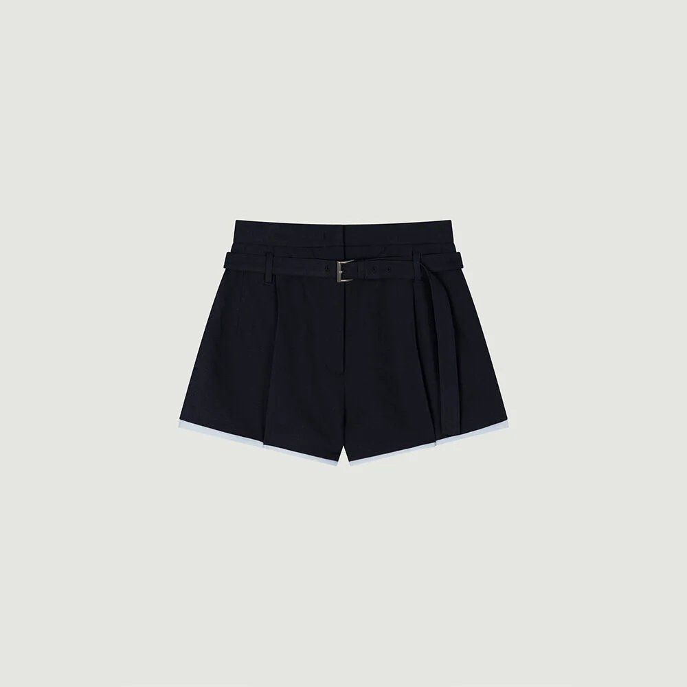 ZANE LAYERED SHORTS (NAVY)
