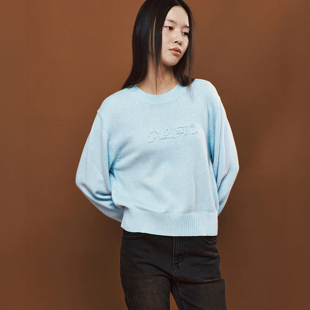 刺繡 標誌 套頭 針織衫 3colors