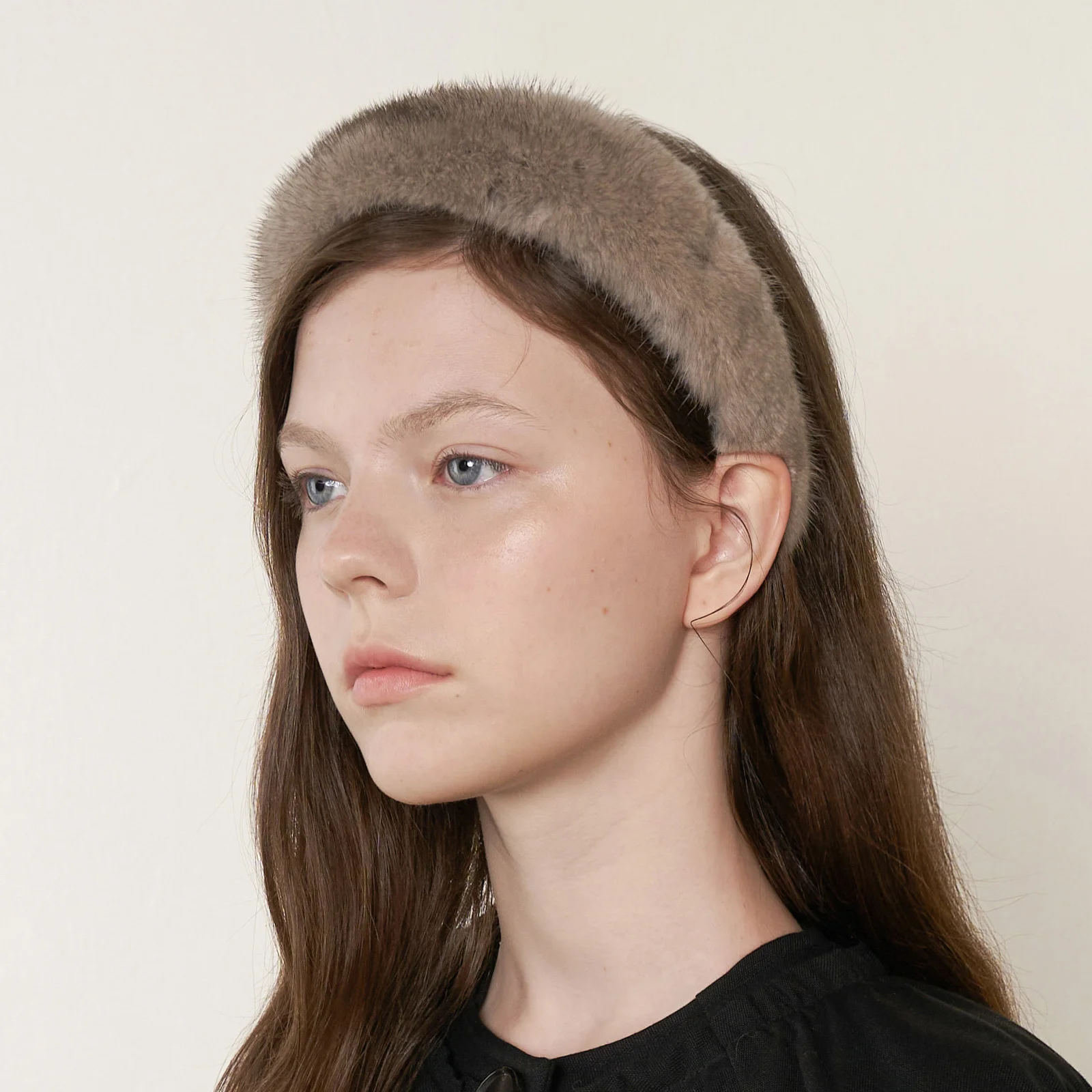 Mink Fur Band - Sapphire Grey